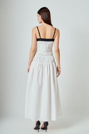 ENDLESS ROSE - Amara Smocked Taffeta Maxi Dress - DRESSES available at Objectrare