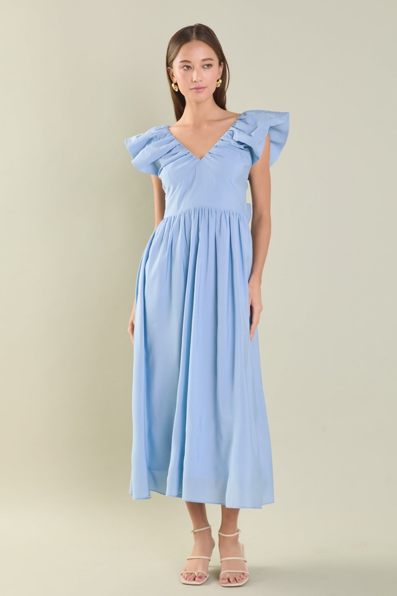 Endless Rose - Back Bow Tied Maxi Dress