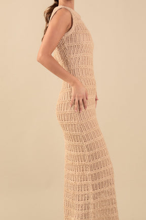 ENDLESS ROSE - Gigi Sequin Knit Sleeveless Maxi Dress - DRESSES available at Objectrare
