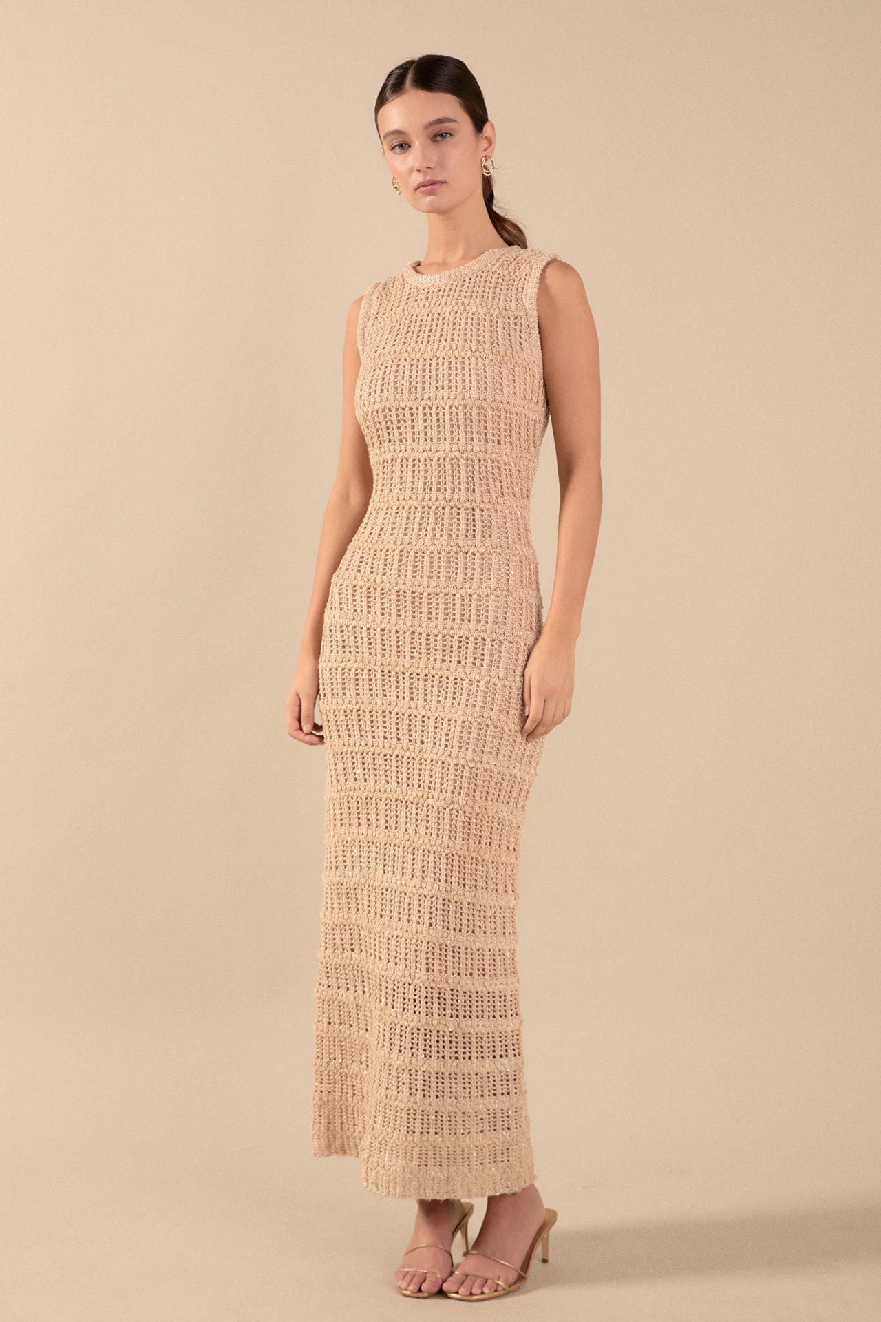 ENDLESS ROSE - Endless Rose - Gigi Sequins Knit Maxi Dress - DRESSES available at Objectrare