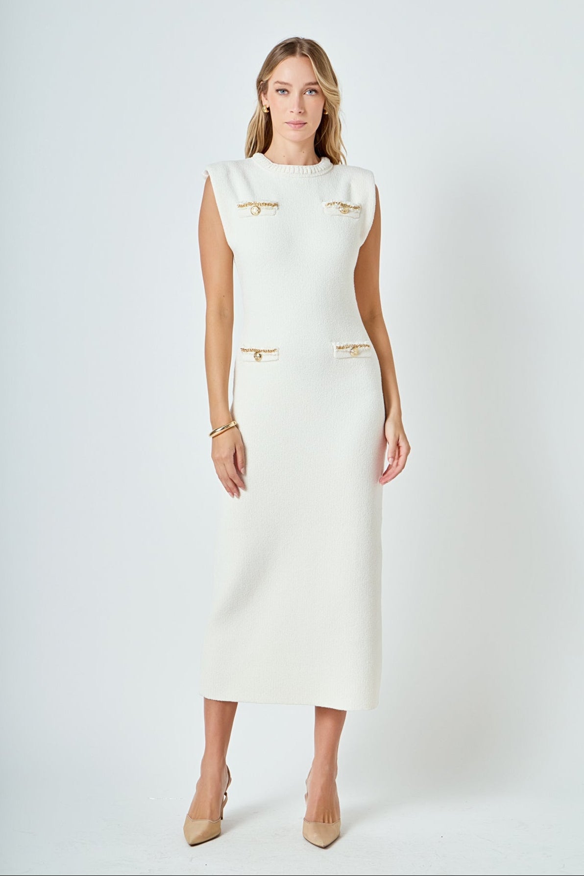 ENDLESS ROSE - Knit Padded Maxi Dress - DRESSES available at Objectrare
