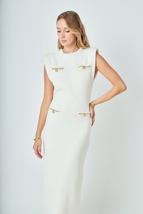ENDLESS ROSE - Knit Padded Maxi Dress - DRESSES available at Objectrare