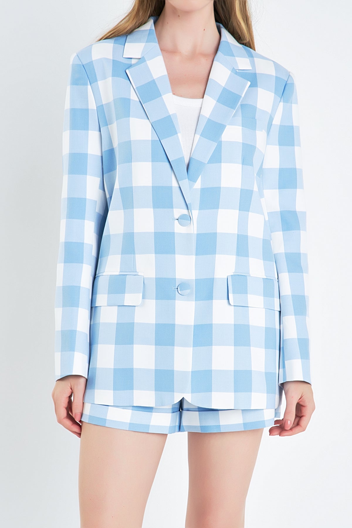 ENGLISH FACTORY - Gingham Blazer - BLAZERS available at Objectrare