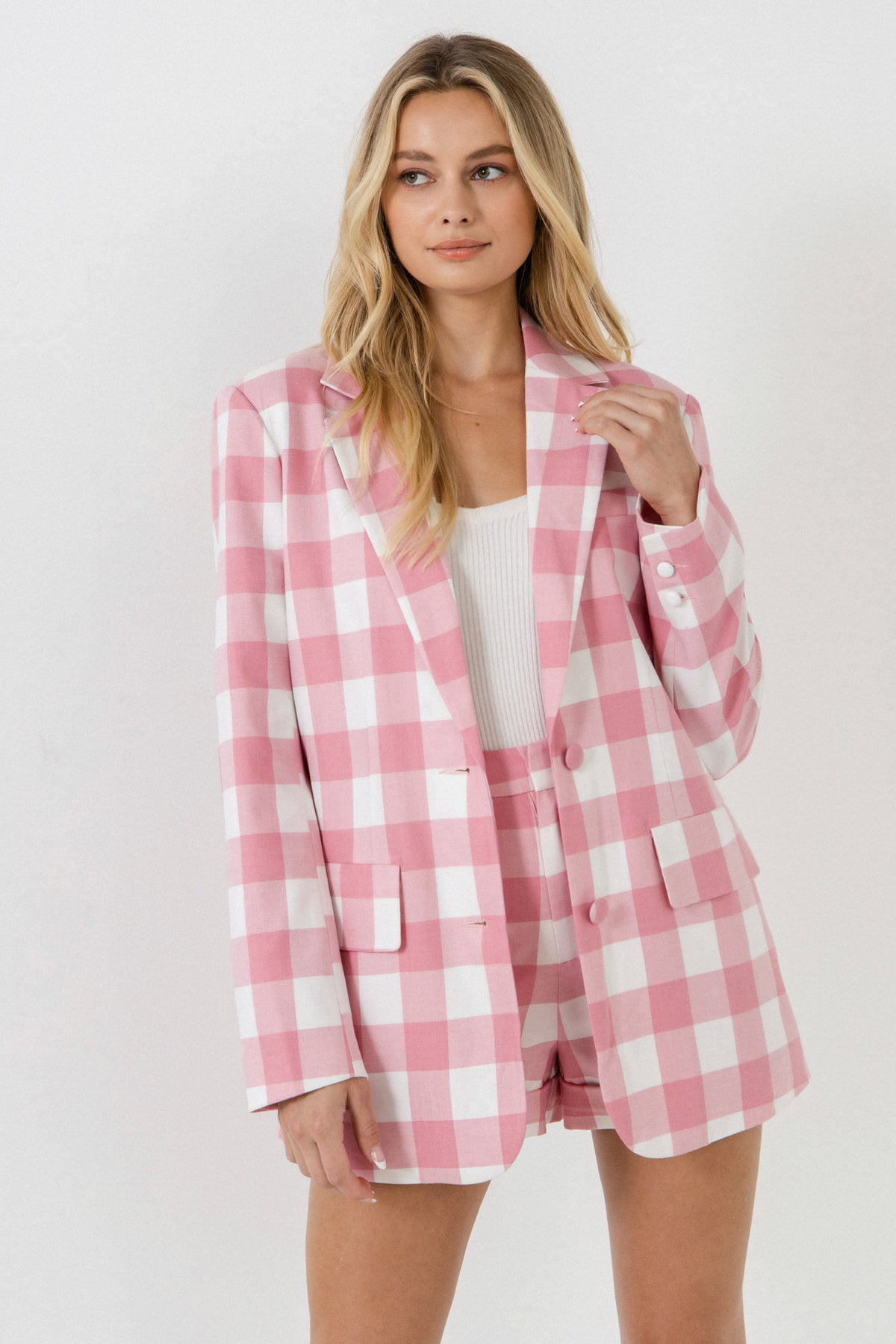 Gingham Blazer