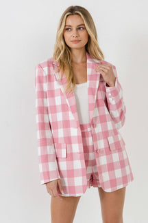 Gingham Blazer
