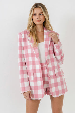 Gingham Blazer