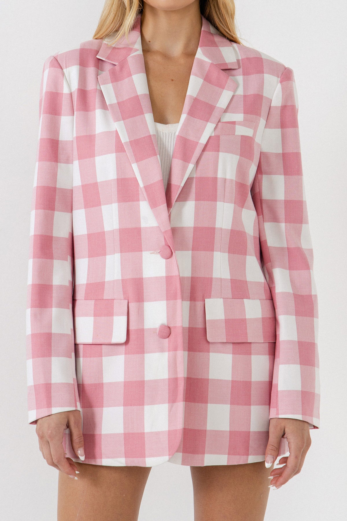 Gingham Blazer