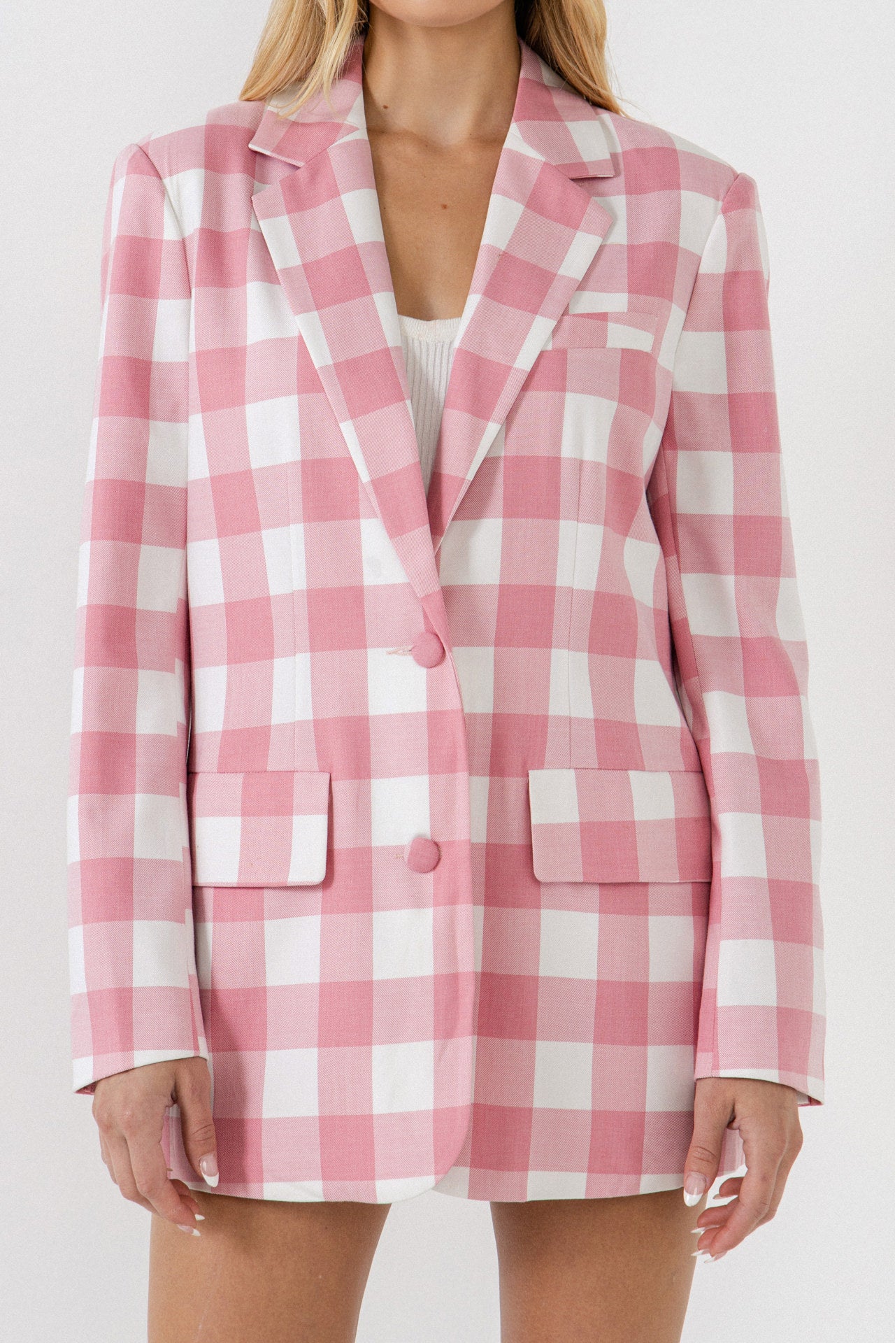 Gingham Blazer