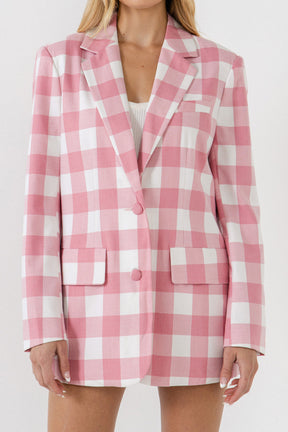 Gingham Blazer