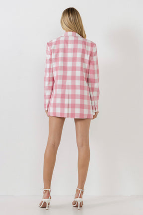 Gingham Blazer