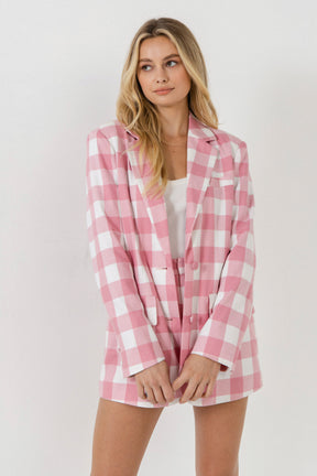 Gingham Blazer
