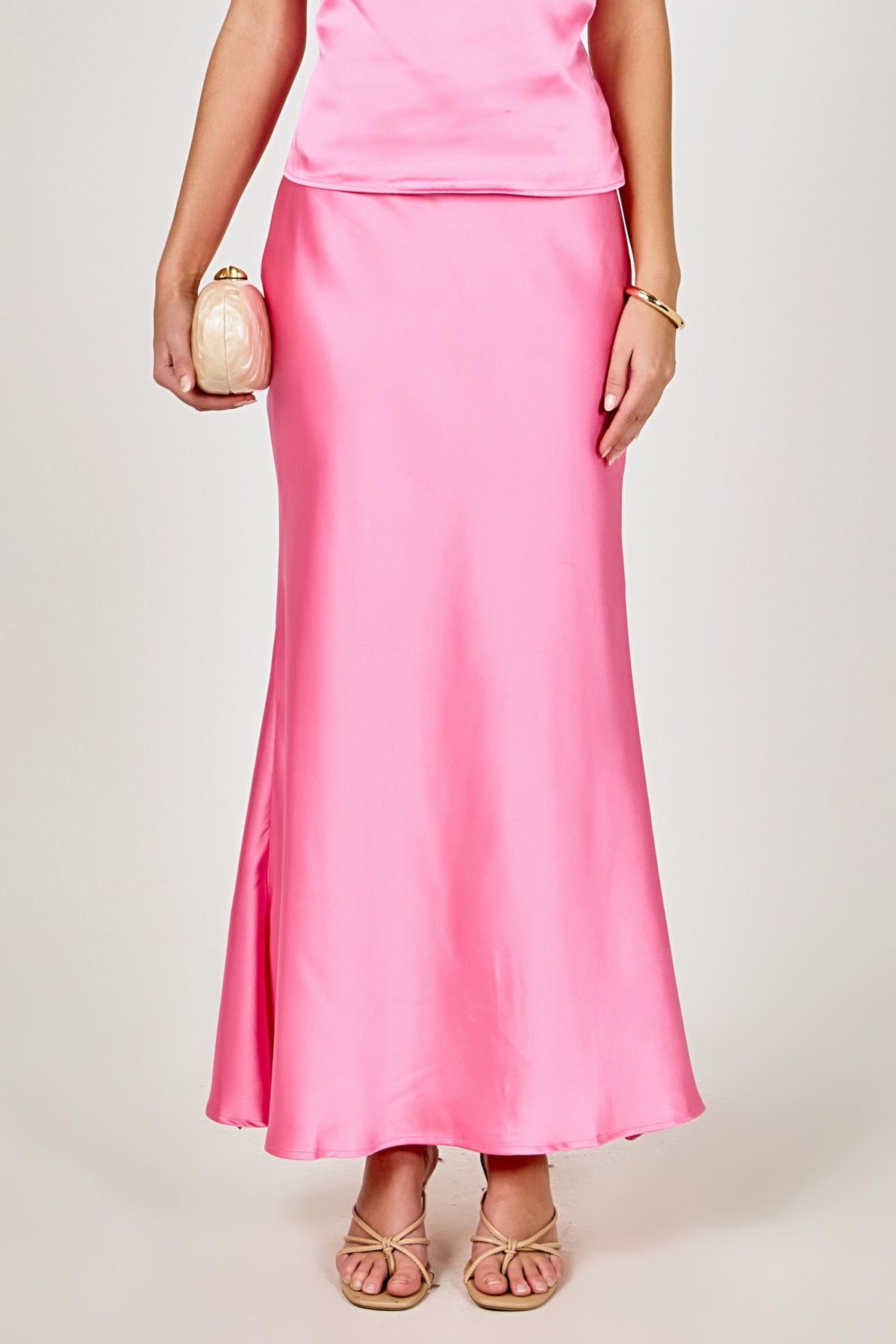 ENDLESS ROSE - Satin Bias Maxi Skirt - SKIRTS available at Objectrare