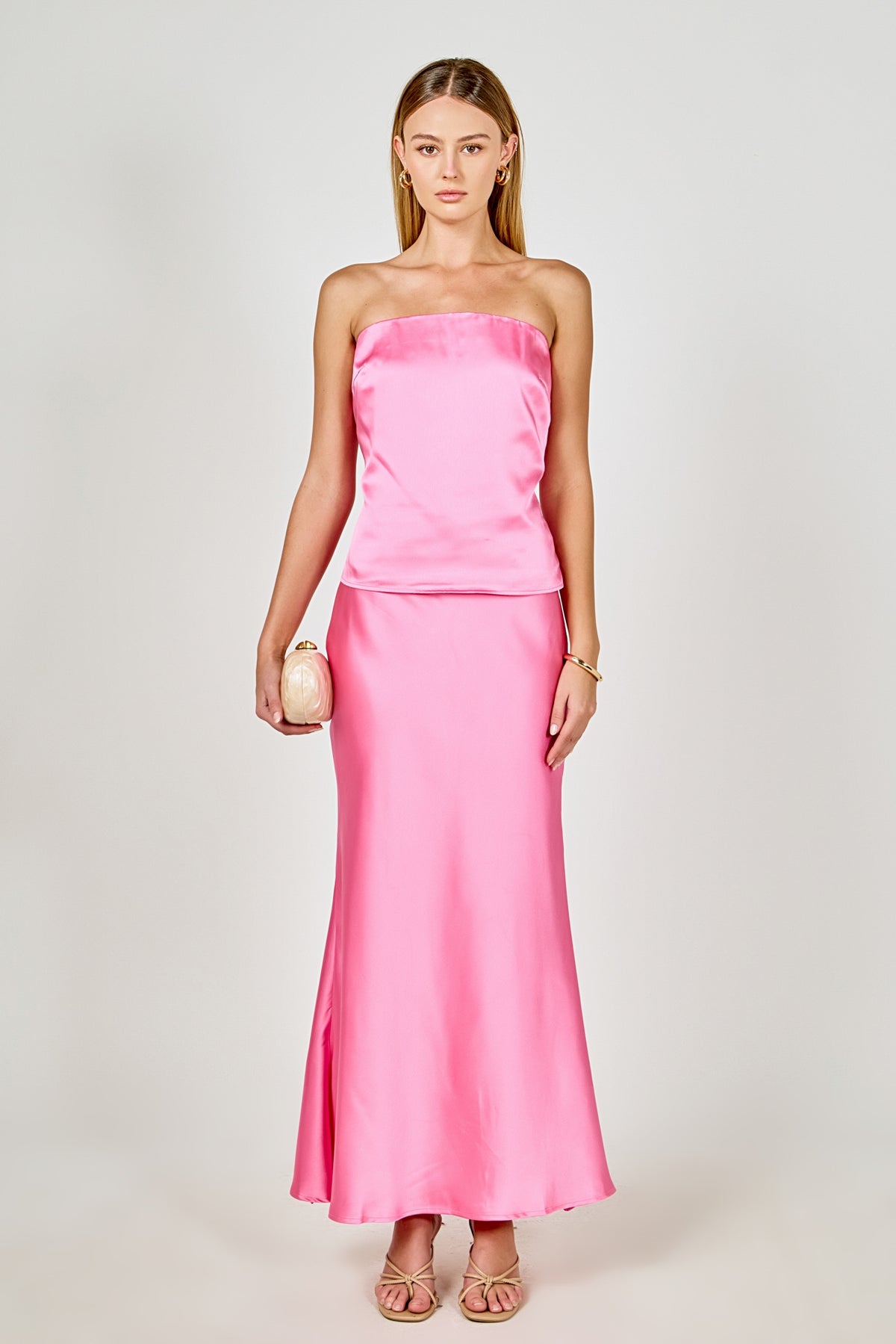 ENDLESS ROSE - Satin Bias Maxi Skirt - SKIRTS available at Objectrare