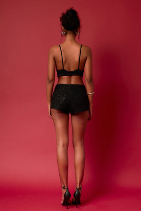 ENDLESS ROSE - Micro Tweed Shorts - SHORTS available at Objectrare