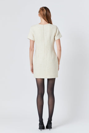 cream tweed dress Endless Rose