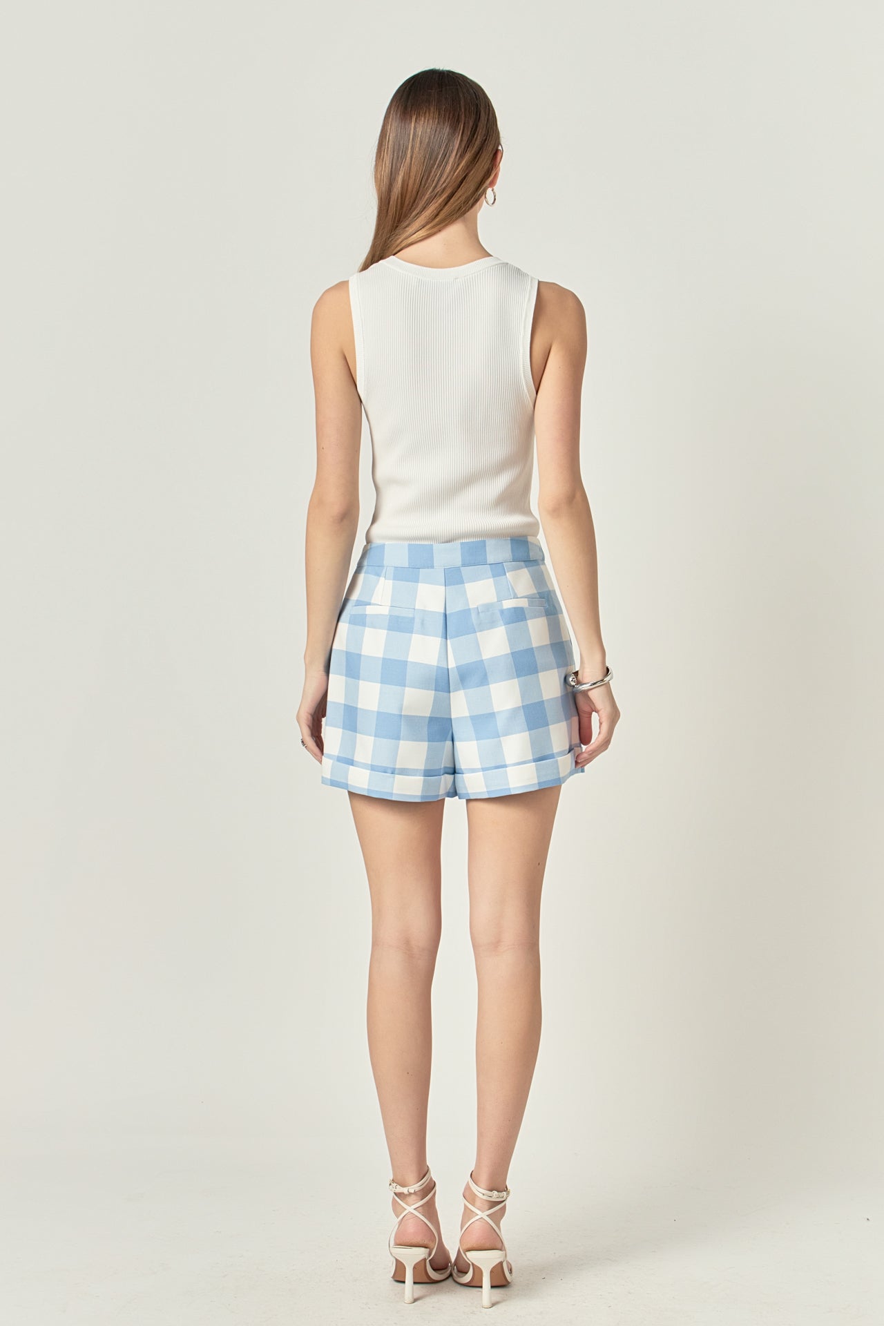 ENGLISH FACTORY - Tailored Gingham Shorts - SHORTS available at Objectrare