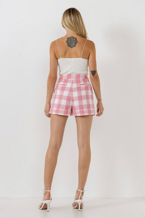 ENGLISH FACTORY - English Factory - Tailored Gingham Shorts - SHORTS available at Objectrare