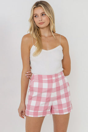 ENGLISH FACTORY - Tailored Gingham Shorts - SHORTS available at Objectrare