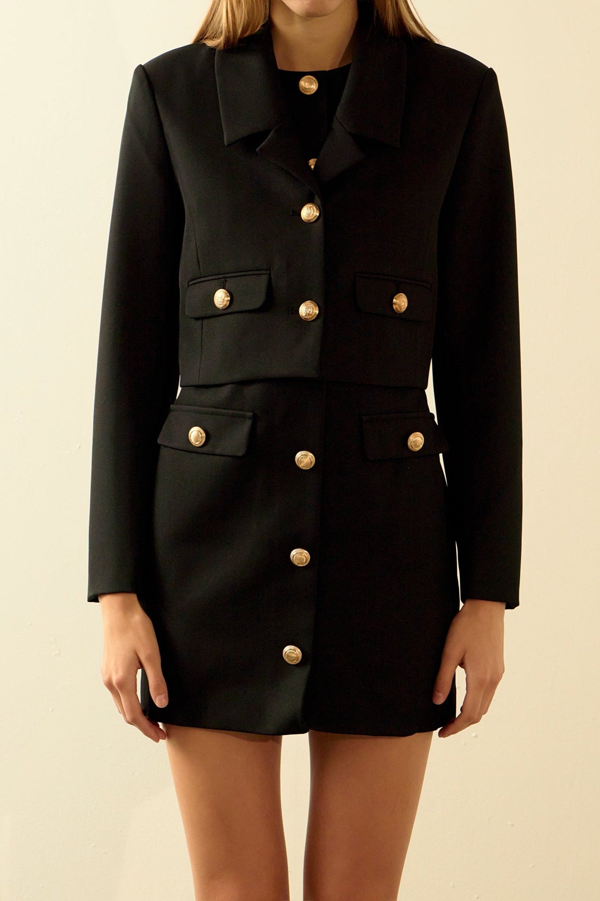 ENDLESS ROSE - Classic Short Buttoned Jacket - JACKETS available at Objectrare