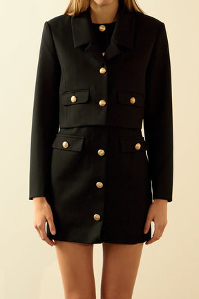 ENDLESS ROSE - Classic Short Buttoned Jacket - JACKETS available at Objectrare