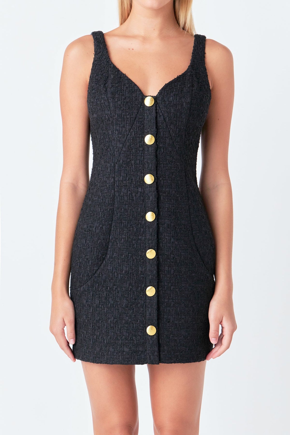 ENDLESS ROSE - Tweed Mini Dress - DRESSES available at Objectrare