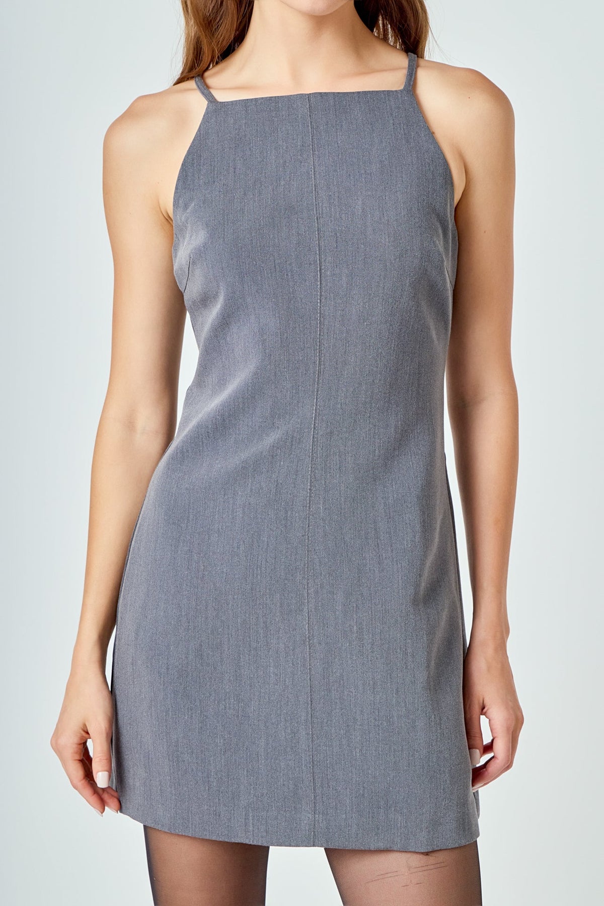 ENDLESS ROSE - High Neck Fitted Mini Dress - DRESSES available at Objectrare