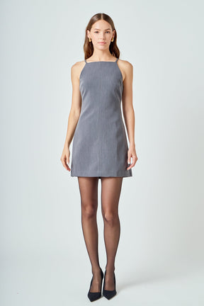 ENDLESS ROSE - High Neck Fitted Mini Dress - DRESSES available at Objectrare