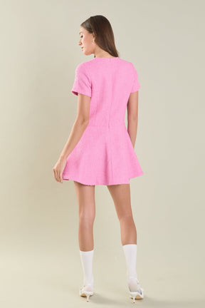 ENDLESS ROSE - Endless Rose - Tweed A Line Mini Dress - DRESSES available at Objectrare