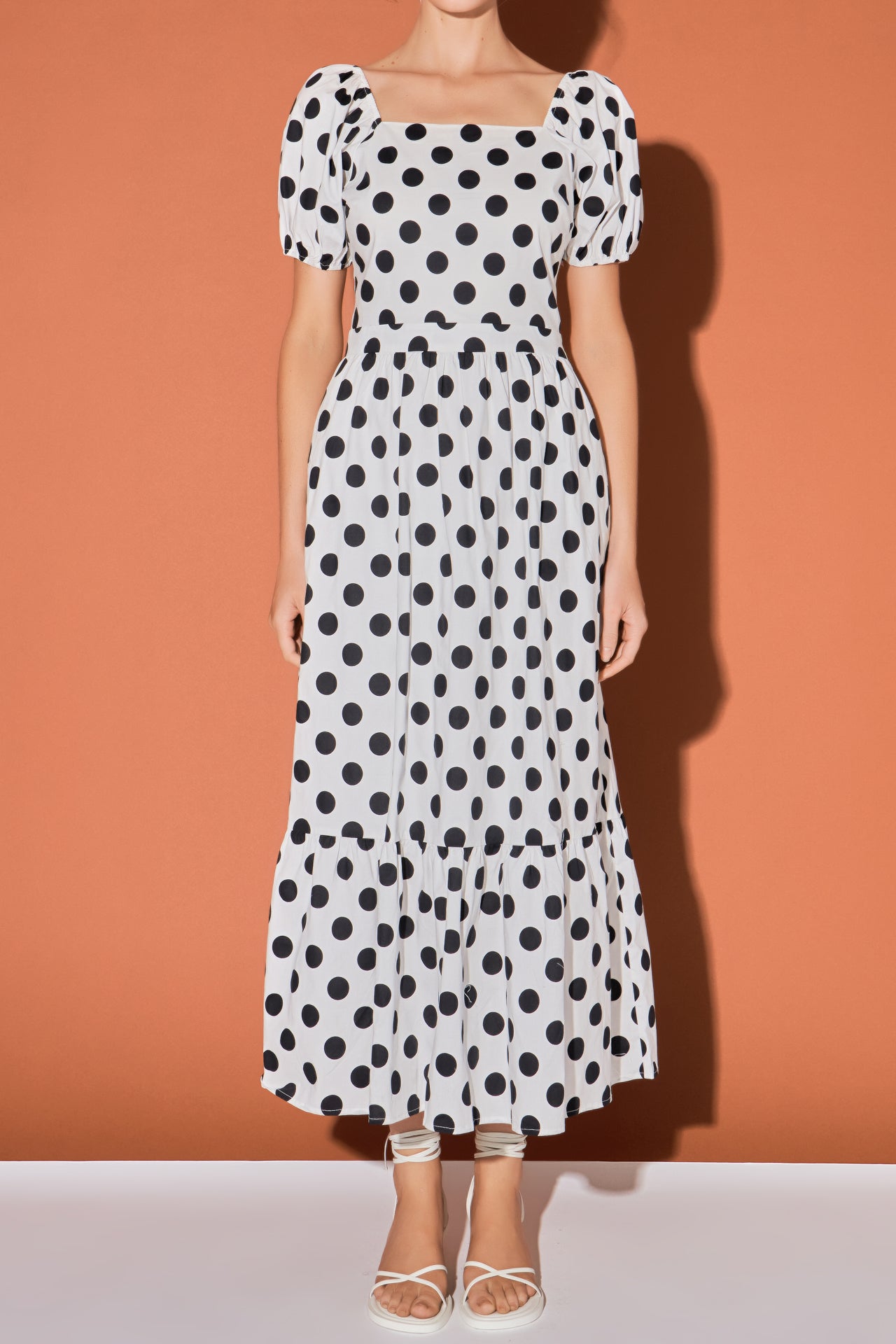 ENGLISH FACTORY - English Factory - Polka Dot Puff Sleeve Maxi Dress - DRESSES available at Objectrare