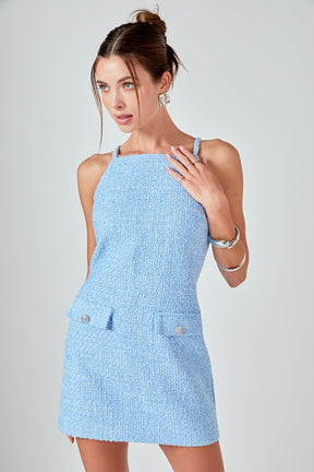 ENDLESS ROSE - Tweed Mini Dress - DRESSES available at Objectrare