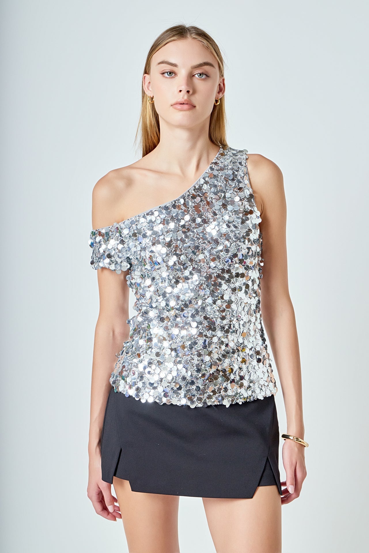 ENDLESS ROSE - Multi Sequins Sleeveless Top - TOPS available at Objectrare