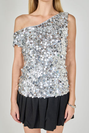ENDLESS ROSE - Multi Sequins Sleeveless Top - TOPS available at Objectrare