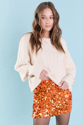 ENDLESS ROSE - Multi Sequins Mini Skirt - SKIRTS available at Objectrare