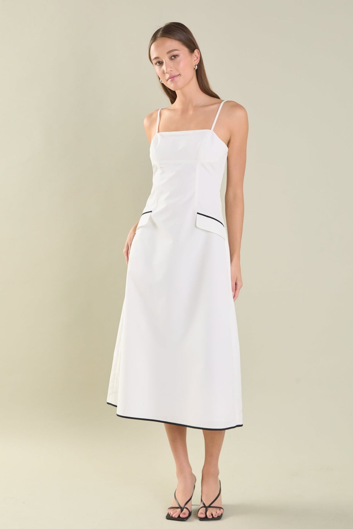 ENDLESS ROSE - Pocket Detail Midi Dress - DRESSES available at Objectrare