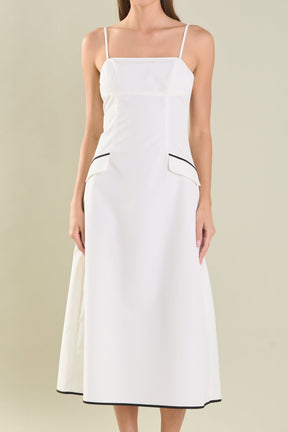 ENDLESS ROSE - Pocket Detail Midi Dress - DRESSES available at Objectrare
