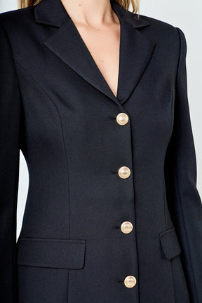 ENDLESS ROSE - Blazer Buttoned Mini Dress - DRESSES available at Objectrare