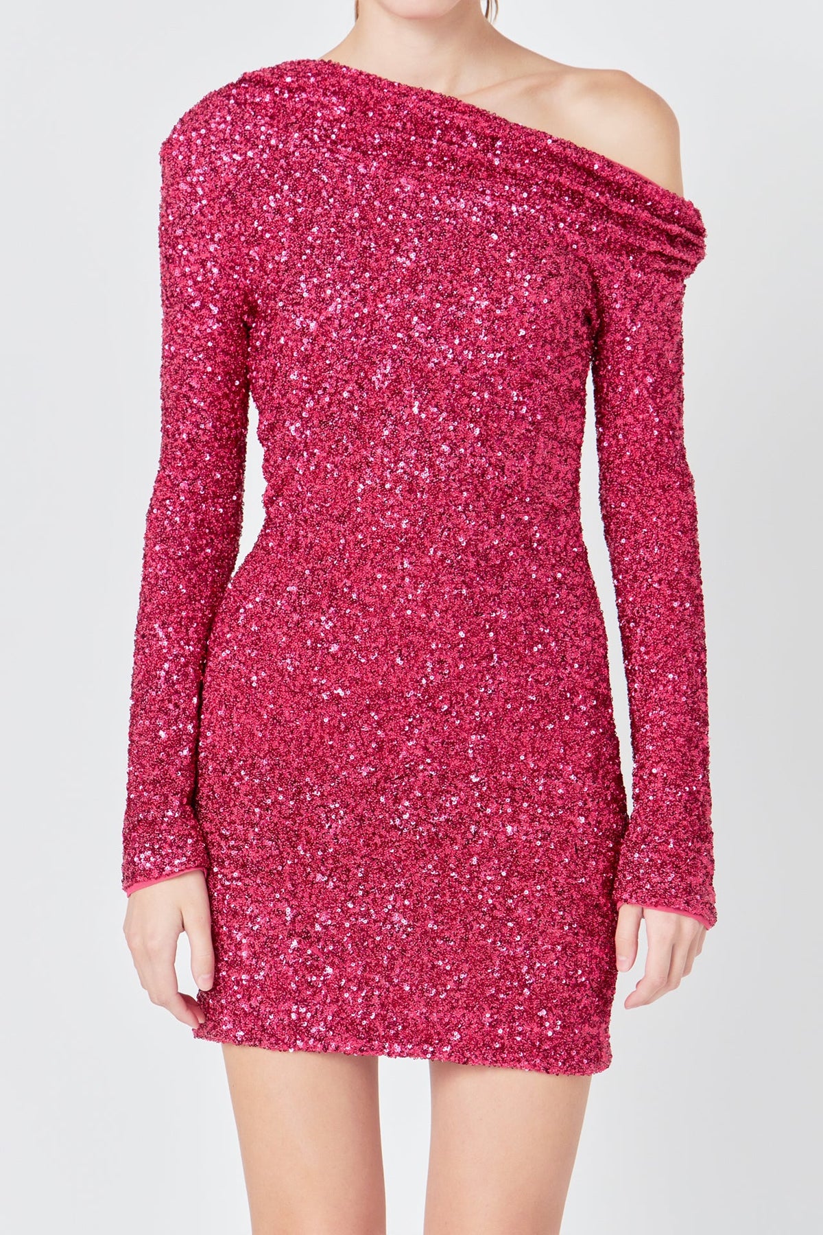 ENDLESS ROSE - Endless Rose - One Shoulder Sequins Dress - DRESSES available at Objectrare