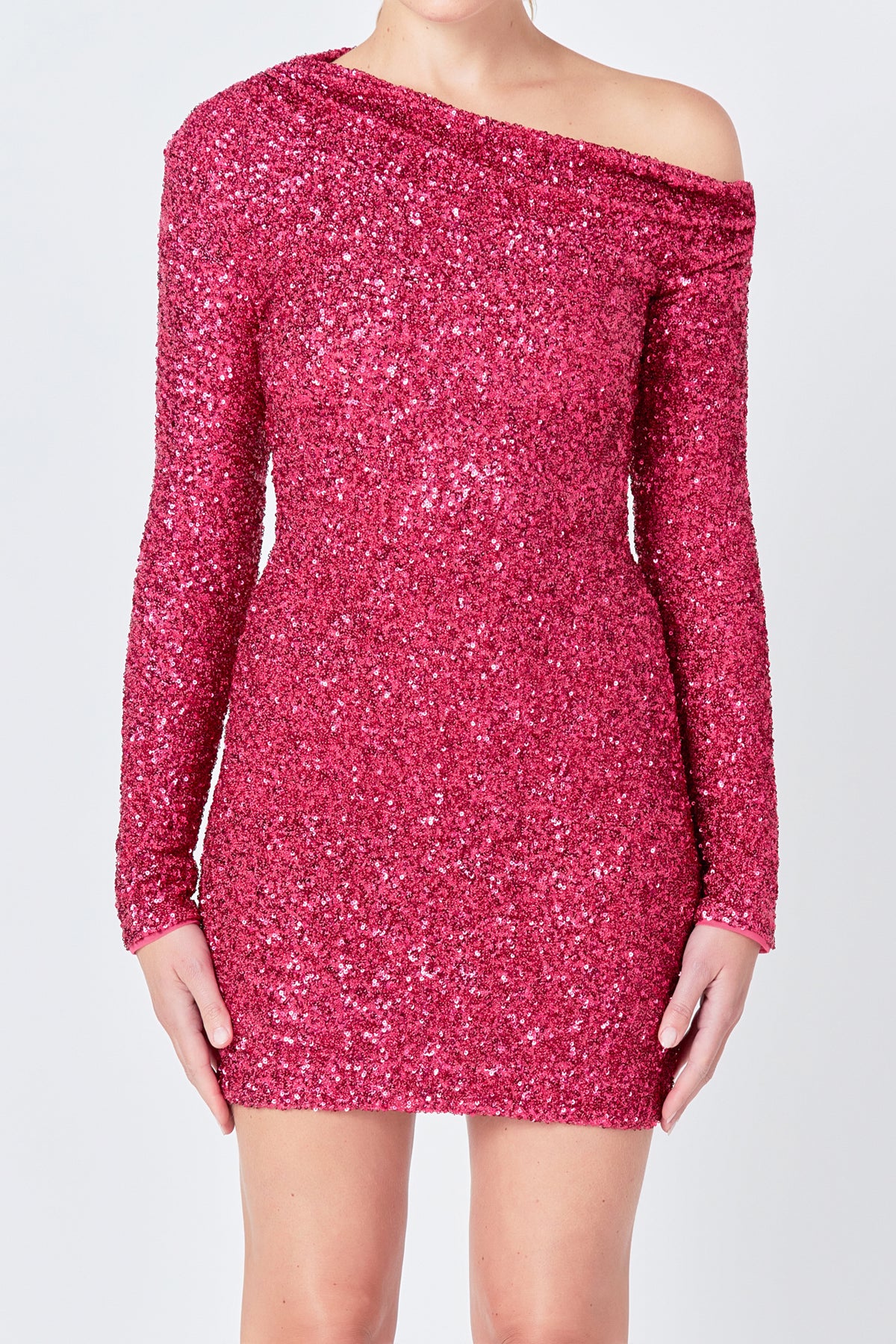 ENDLESS ROSE - Endless Rose - One Shoulder Sequins Dress - DRESSES available at Objectrare