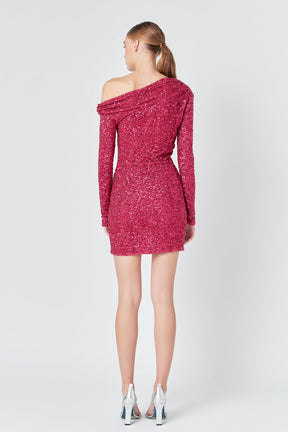 ENDLESS ROSE - Endless Rose - One Shoulder Sequins Dress - DRESSES available at Objectrare