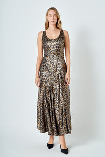 ENDLESS ROSE - Animal Print Maxi Dress - DRESSES available at Objectrare