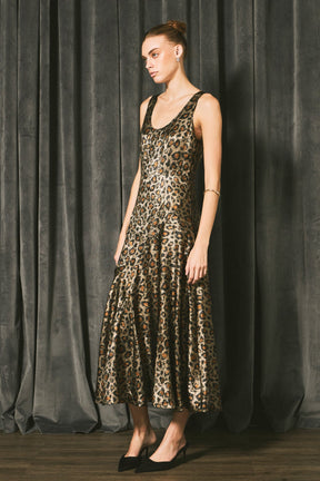 ENDLESS ROSE - Endless Rose - Animal Leopard Print Maxi Dress - DRESSES available at Objectrare