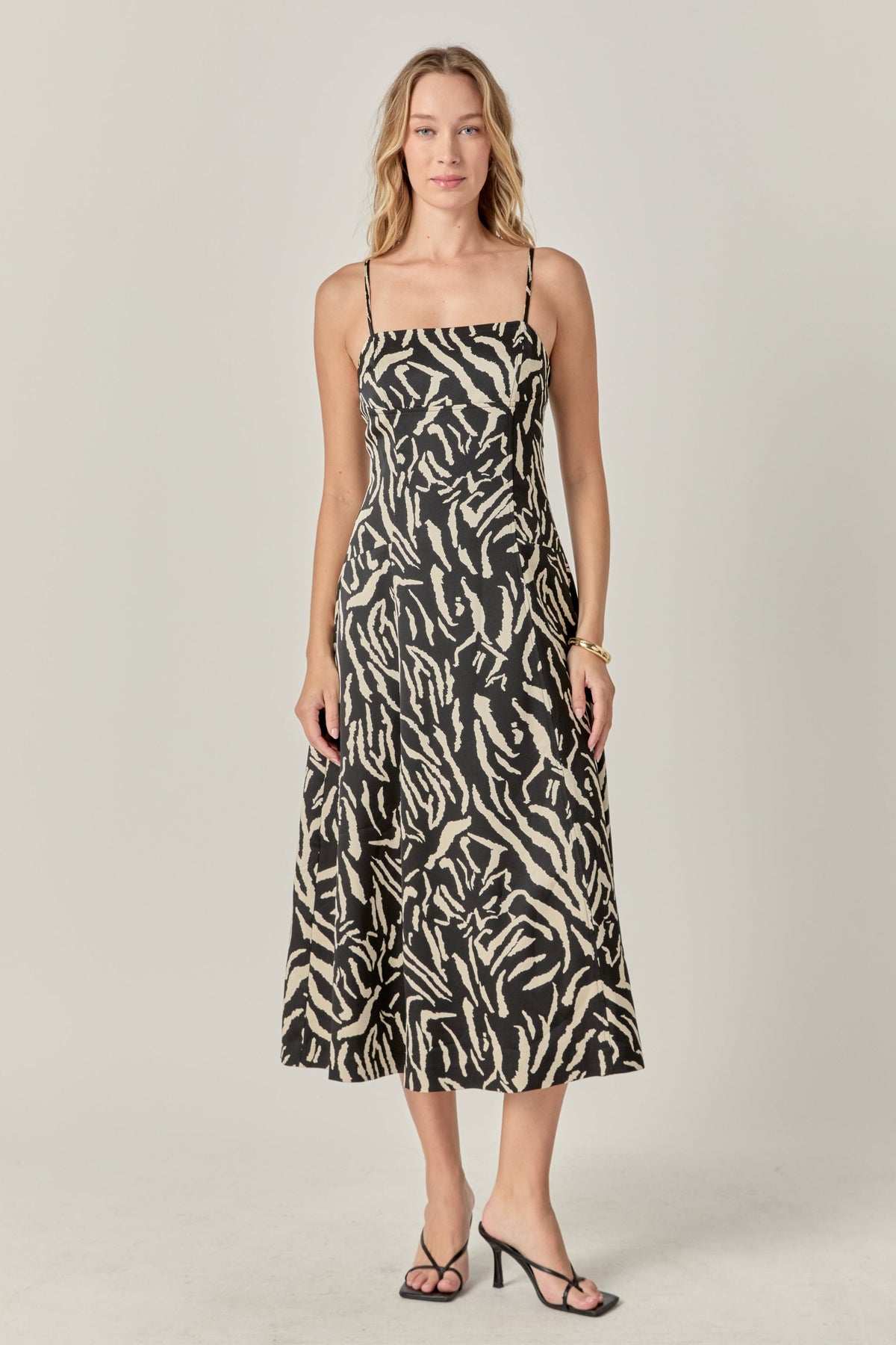 ENDLESS ROSE - Animal Print Midi Dress - DRESSES available at Objectrare