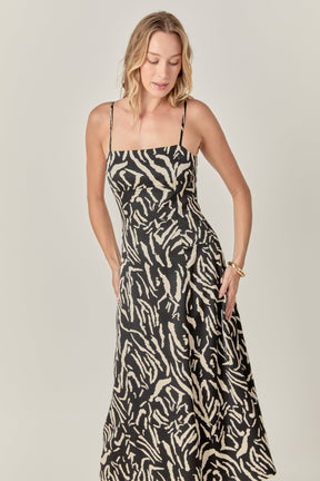 ENDLESS ROSE - Animal Print Midi Dress - DRESSES available at Objectrare
