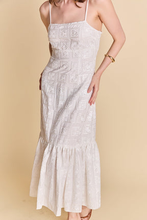Embroidered Sequins Maxi Dress
