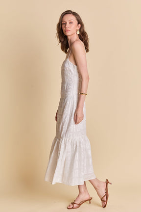 Embroidered Sequins Maxi Dress