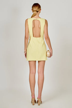 ENDLESS ROSE - Embellished Linen Mini Dress - DRESSES available at Objectrare