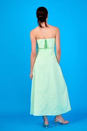 ENDLESS ROSE - Lucia Folded Strapless Linen Maxi Dress - DRESSES available at Objectrare