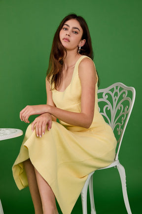 ENDLESS ROSE - Tweed Scoop Neck Midi Dress - DRESSES available at Objectrare