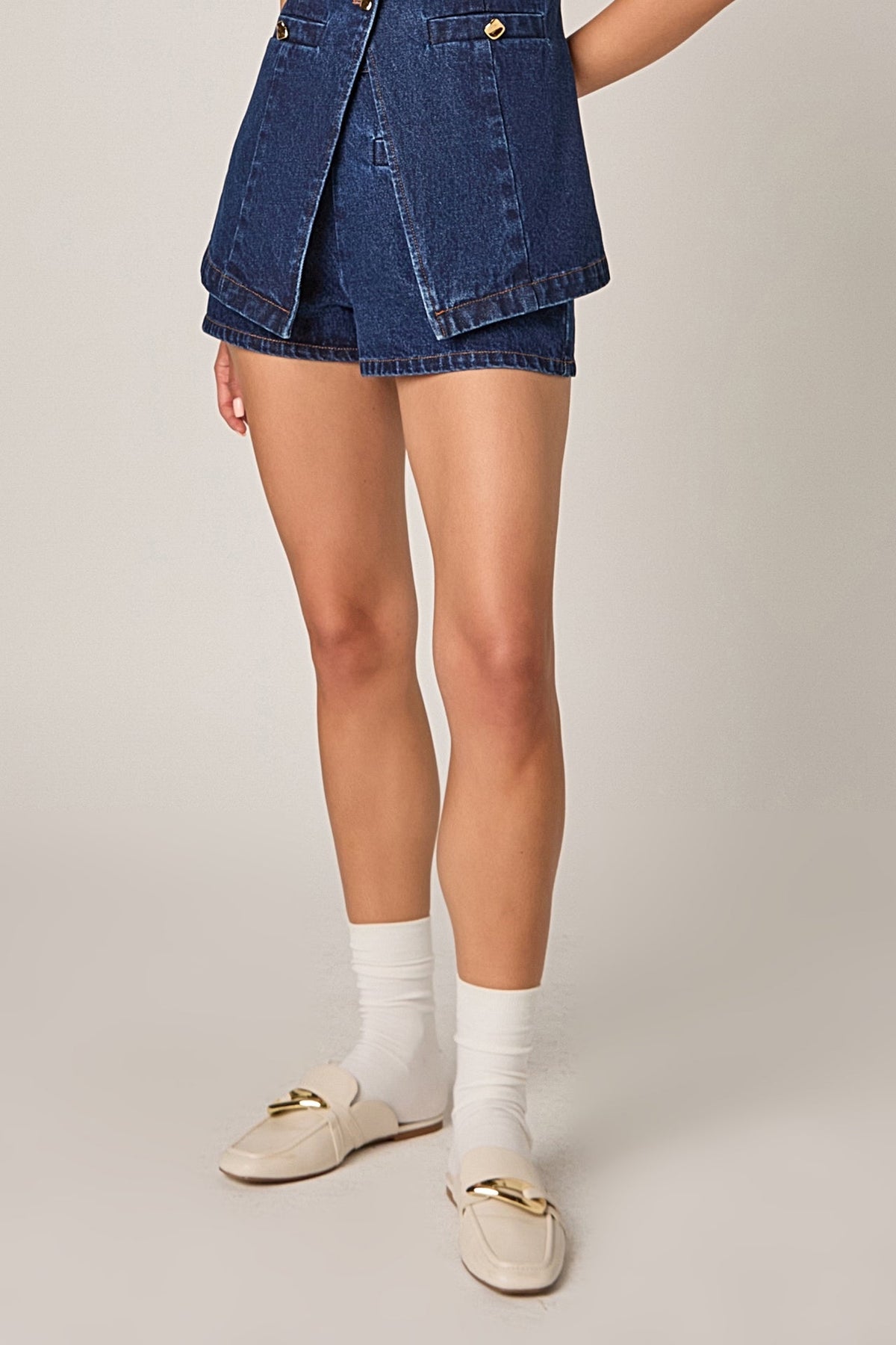 ENDLESS ROSE - Denim Short - SHORTS available at Objectrare