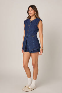 ENDLESS ROSE - Denim Short - SHORTS available at Objectrare